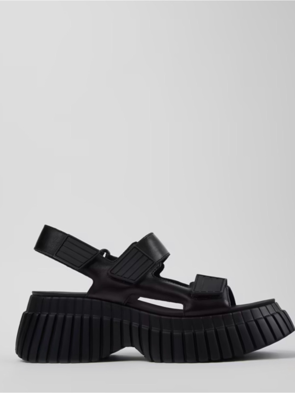 Camper BCN black platform sandals
